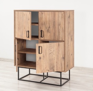 Многофункционален шкаф Quantum Natural 93x115x36 см - Img 3
