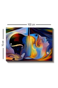 Многоцветна картина на платно 70x100 см - Img 4