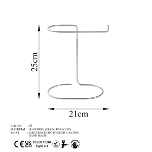 Поставка за бижута TK Сребрист 21x25x14 см - Img 8
