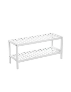 Поставка за обувки, Songmics, Бял, LBS02WT, 70 x 26 x 33 см