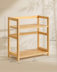 Поставка за подправки, Songmics Bambou, натурален, 41x18.6x41 см - Img 3