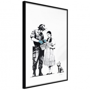 Постер - Banksy: Stop and Search, с черна рамка, 20x30 см