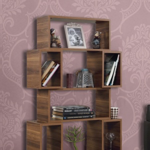 Рафт за книги Box, Орех - Img 2