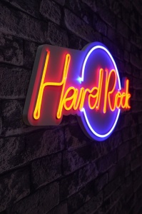 Светеща LED декорация за стена Hard Rock Синя 32x60x2 см - Img 2