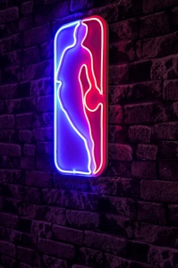 Светеща LED декорация за стена The Logo Jerry West Многоцветна 23x50x2 см - Img 2