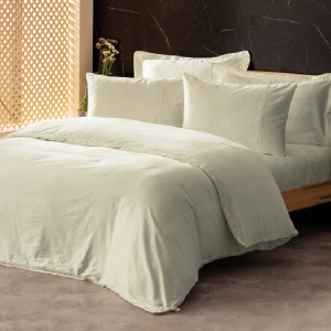 Спално бельо King Size Сатен Екру (Делукс Сатен)
