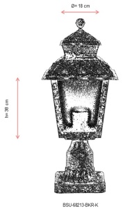 Стенна лампа за външно осветление 68213 Кафяво 38x18 см - Img 3
