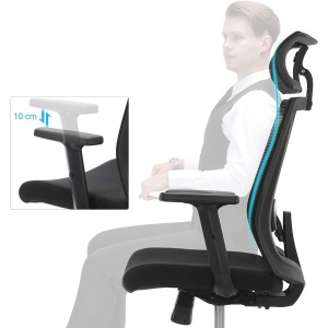 Стол за офис Songmics Черен 65x53x126 см - Img 5