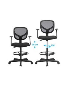Стол за офис, Songmics, 120 кг, OBN25BK, 55-75 см - Img 5