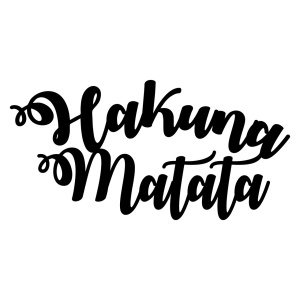 Hakuna Matata Black 70x35 cm декоративен метален аксесоар за стена - Img 2