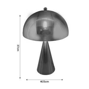Illumna E27 злато метал и стъкло 25x25x37 cm - Img 2