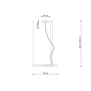 LED полилей 4000K, Rio, бял, 55x55x150 см - Img 8