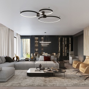 LED полилей 4000K, Rio 55x78, черен, 78x78x150 см - Img 9