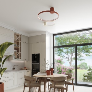 LED полилей 4000K, Rio 78, червен, 78x84x13 см - Img 14