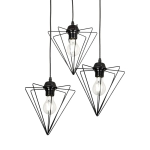 LED полилей Tebour Черен 30x30x75 см