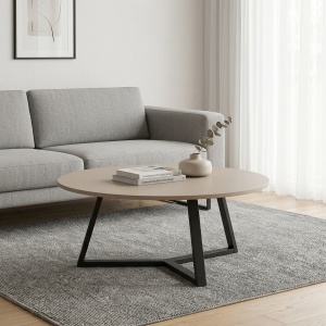 Masuta de cafea, Berton, Taupe, 80x80x40 cm