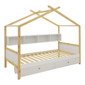 Pat montessori, Discovery Montessori, Pako, Alb 97x195x140 cm - Img 2
