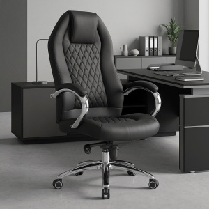 Scaun birou directoral, Ionia, Negru, 67x49.5x123 cm