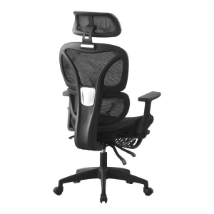 Scaun de birou cu suport picioare, Corus, Pako, Negru 62x69x135 cm - Img 2