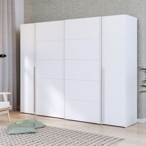 Бели меламинови шкафове Verzo с 4 предназначения 270,5x61,5x210,5 cm - Img 2