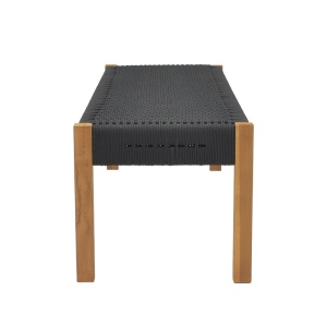 Градинска пейка Uma Boho Pako World Black 120x45x40 cm - Img 3