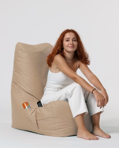 Градински фотьойл пуф Diamond Brown 60x90x35 cm - Img 5