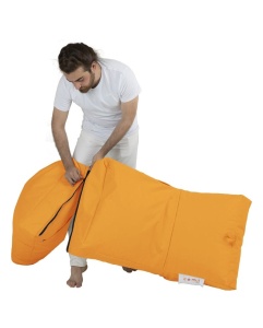 Градински фотьойл с пуф Siesta Orange 180x55x40 cm - Img 9
