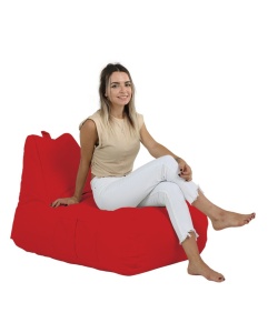 Градински фотьойл с пуф Trendy Red 105x65x75 cm - Img 3