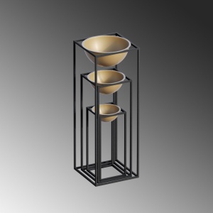 Декоративен саксий GED019A Златен 28x80x28 см - Img 6
