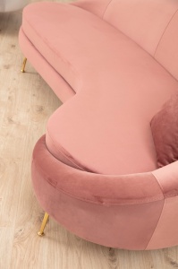 Диван за 3 места Есес Розов 255x120x85 см - Img 4