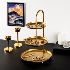 Държач за бижута GED-008 Gold 20x20x32 cm - Img 1
