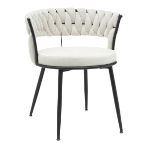Кадифен стол Alkia Pako World Black 60x57x68 cm