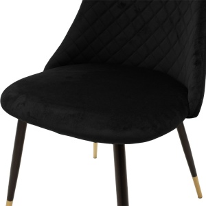 Кадифен стол Giselle Giselle Pako World Black 52x51x82 cm - Img 6