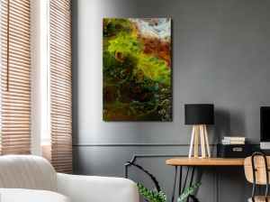 Картина - Зелени елементи (1 част) Вертикална 60x90 см - Img 2