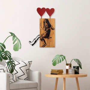 Картина от дърво и метал Banksy Нук 50x80x3 см - Img 2