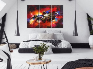 Картина - Colours of Childhood (3 части) 120x80 см - Img 2