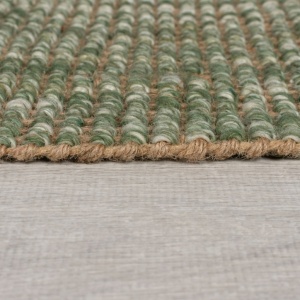 Килим от юта в зелено омбре, 60x110 см, Flair Rugs