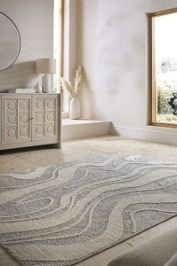 Килим, Calder Washable Flair Rugs, сив, 120x165 см