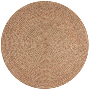 Килим Capri от юта кръгъл натурален/корал 180X180 см, Flair Rugs - Img 2