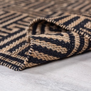 Килим, Meander Jute Flair Rugs, черен, 200x290 см - Img 4