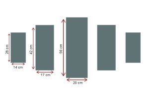 Комплект картини от платно (5 броя) ST034 Multicolour 56x20 cm - Img 3