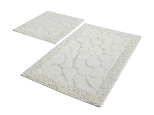Комплект 2 килимчета за баня Stone Ekru (100% памук)
