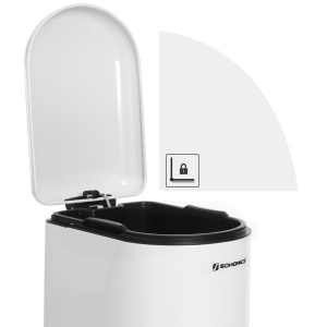 Кош за боклук Songmics бял 31.5x19x39 см - Img 5
