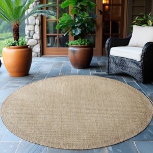 Кръгъл килим Giza Beige 120x120 cm - Img 4