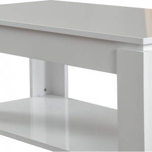 Масичка за кафе Shelf - Блестящо бяло - Img 4