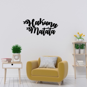 Метална картина Хакуна Черна 70x35 см - Img 3