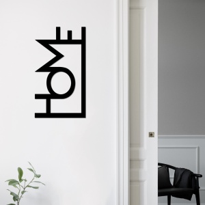 Метална картина Home Черна 28x50 см