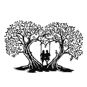 Метална картина Love Черен 65x43 см - Img 6