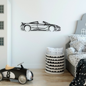 Метална картина McLaren черна 70x17 см - Img 3
