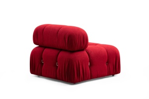 Модулен ъглов диван Bubble червен 288x190x75 см - Img 10